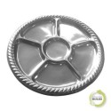 Set de 2 plateaux de 6 compartiments 30 cm Argent