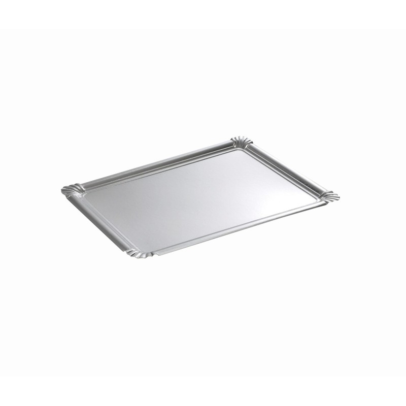 Set de 5 plateaux rectangulaire couleur argent