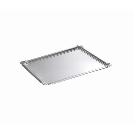 Set de 5 plateaux rectangulaire couleur argent