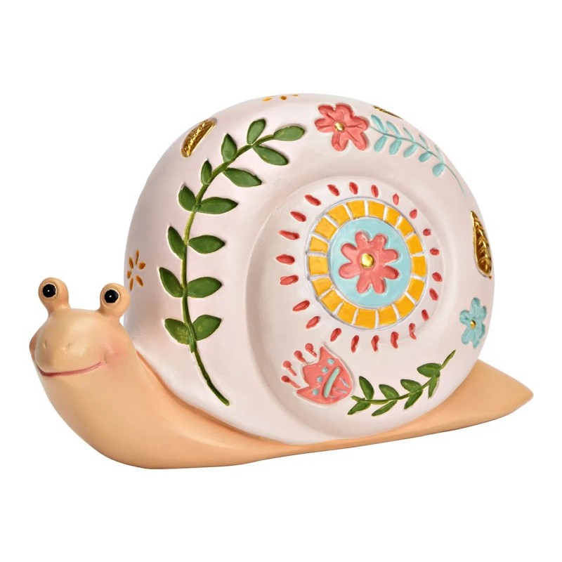 Escargot décor floral de jardin