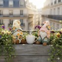 Lot de 2 décorations nains de jardin cachés