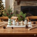 6 Petits vases en forme de sapin