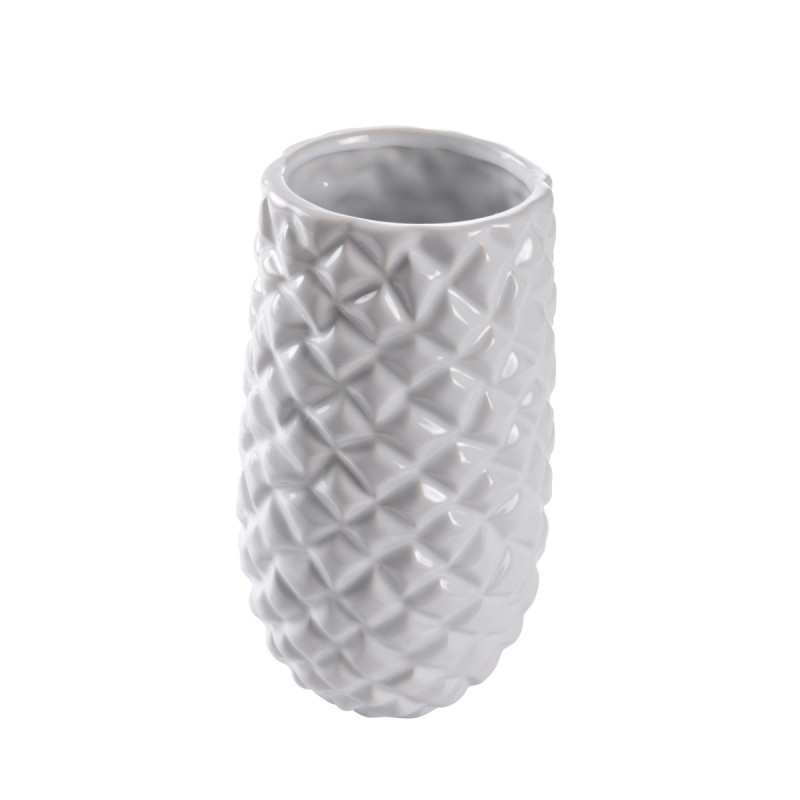 Vase ananas blanc 24 cm