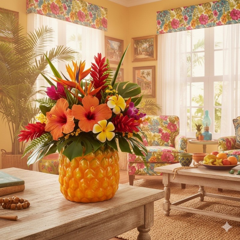 Vase ananas en céramique