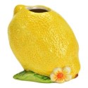 Vase citron et fleur en céramique