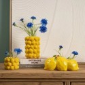 Vase citron et fleur en céramique