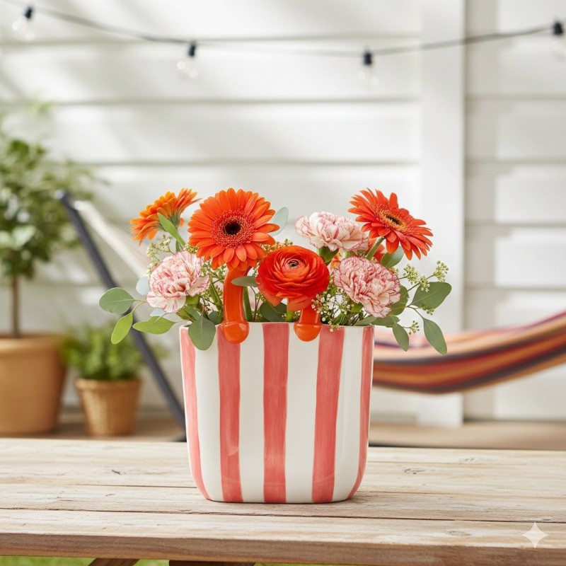 Vase design sac à main en ceramique