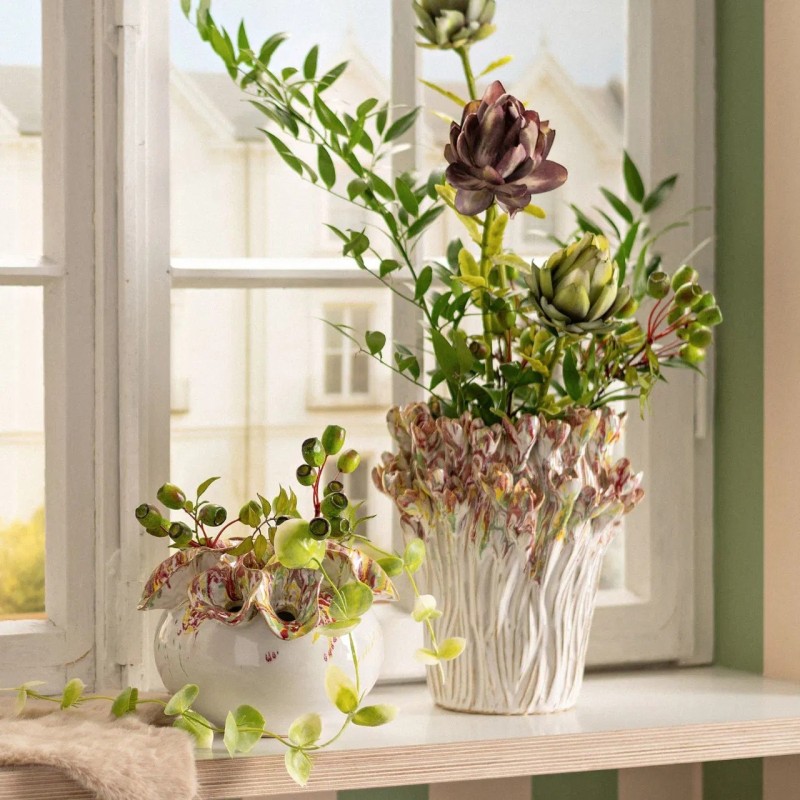 Vase en céramique bouquet coloré