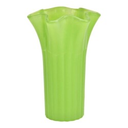 Vase en verre corolle bord ondulé