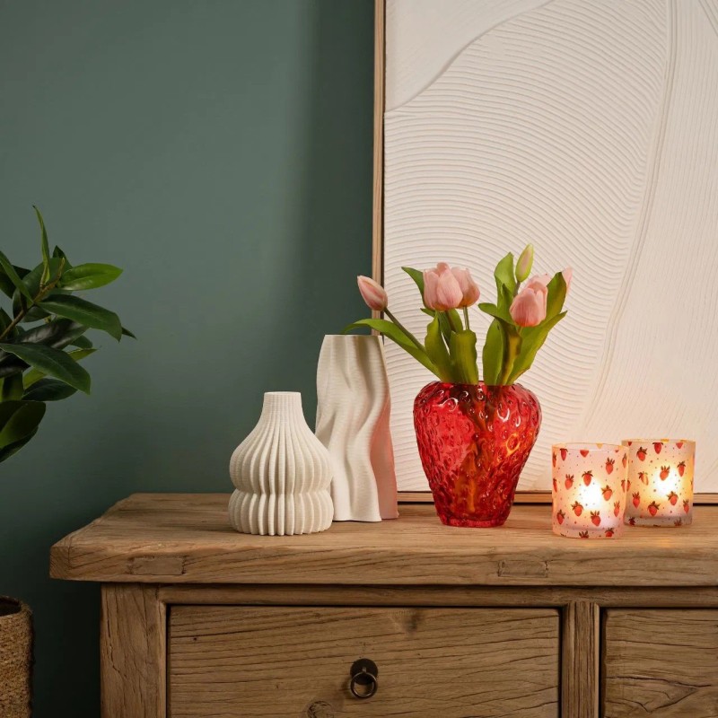 Vase Fraise en verre