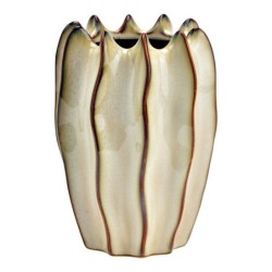 Vase ondulée Design beige