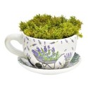 Vase ou cache pot en forme de tasse lavande