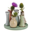 Petits Vases sur un plateau en ceramique