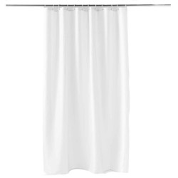 Rideau de douche avec crochets 180 x 200 cm Yalline blanc