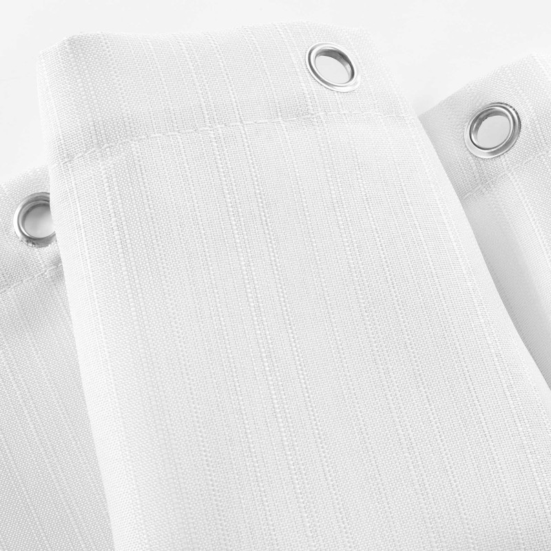 Rideau de douche avec crochets 180 x 200 cm Yalline blanc