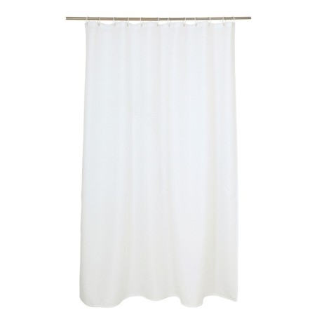 Rideau de douche avec crochets Quartz Blanc