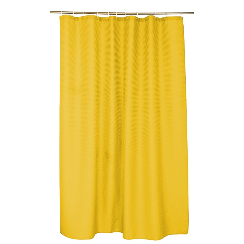 Rideau de douche avec crochets Quartz Miel