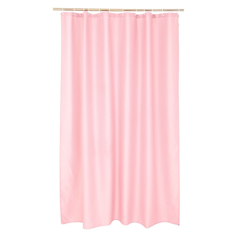 Rideau de douche avec crochets Quartz Rose