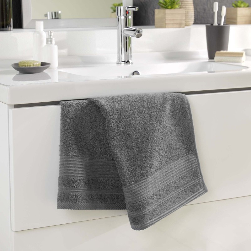 Serviette de toilette 50 x 90 cm Tendresse anthracite