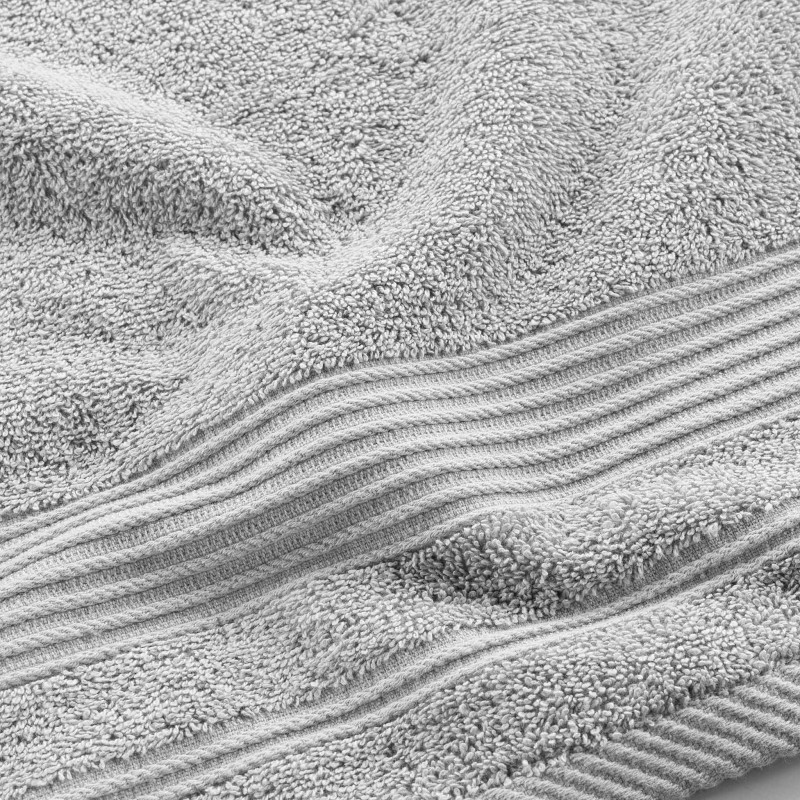 Serviette de toilette 50 x 90 cm Tendresse gris perle