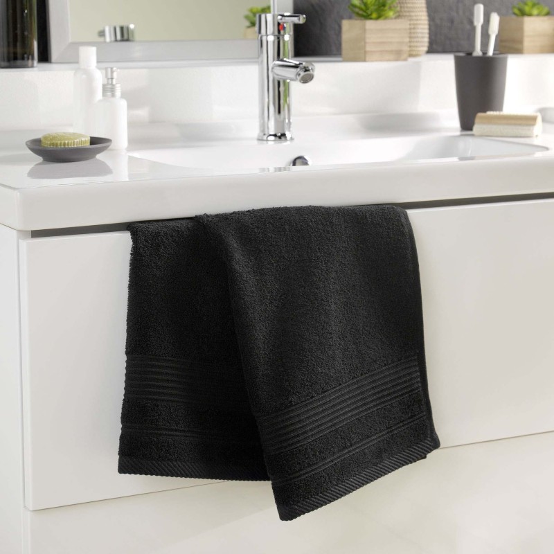 Serviette de toilette 50 x 90 cm Tendresse noir