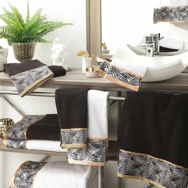 Serviette de toilette 70 x 130 cm Orbelles noir