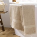 Serviette ou drap de bain 90 x 150 cm Elegante noisette