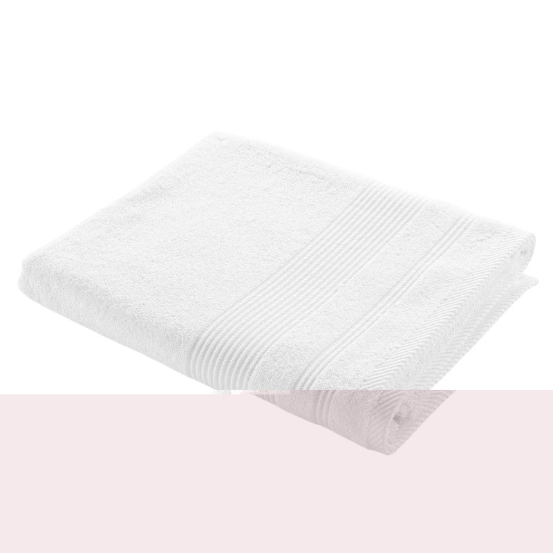 Serviette ou drap de bain 90 x 150 cm Tendresse blanc