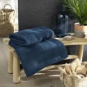 Serviette ou drap de bain 90 x 150 cm Tendresse bleu marine