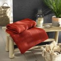 Serviette ou drap de bain 90 x 150 cm Tendresse marsala