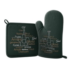 Gant et manique de cuisine Saveurs du vignoble