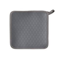 Manique de cuisine avec protection silicone Gris