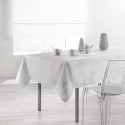 Nappe en polyester Argent Plumia Blanc 150 x 240 cm