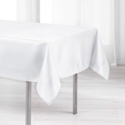 Nappe en polyester Schantung applique scintille blanc 140 x 200 cm