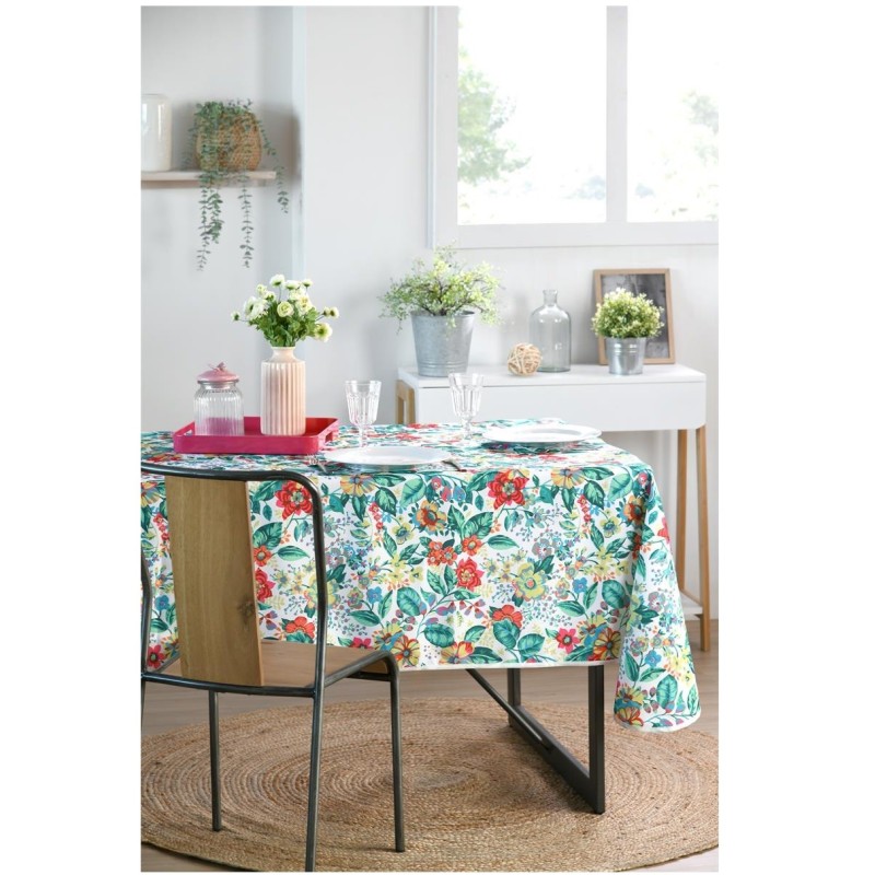 Nappe rectangle Fleurs colorees