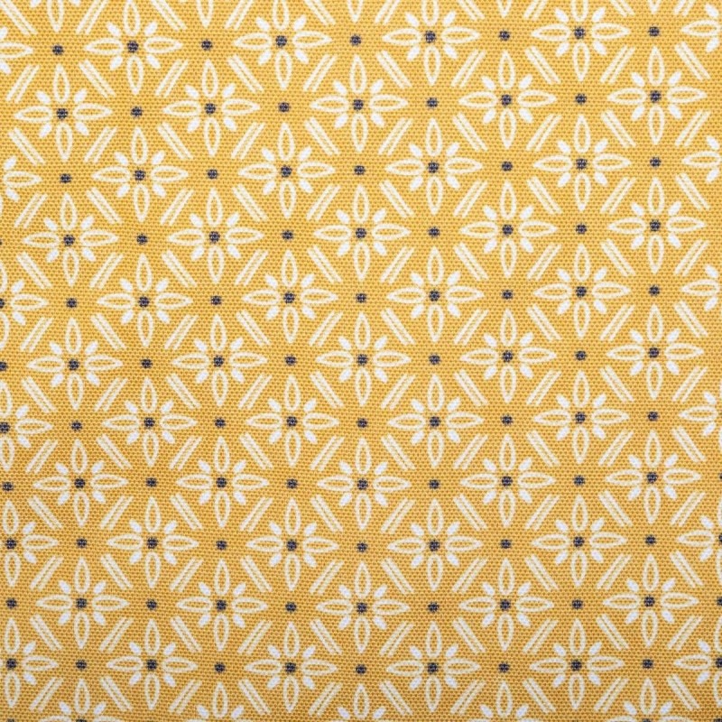 Nappe rectangulaire imprimée motif floral géométrique