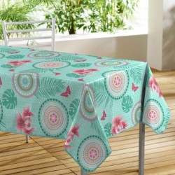Nappe rectangle PVC Damanlys mandala menthe