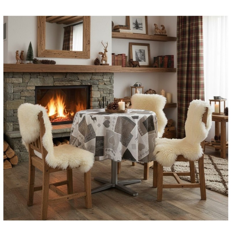 Nappe ronde Chalet montagne Valthos
