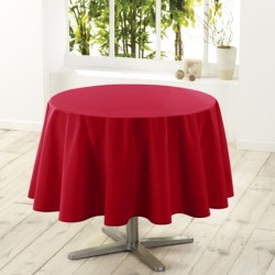 Nappe ronde 180 cm Rouge