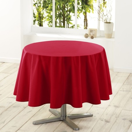 Nappe ronde 180 cm Rouge