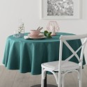 Nappe ronde anti tache 180 cm Couleurs bleu canard