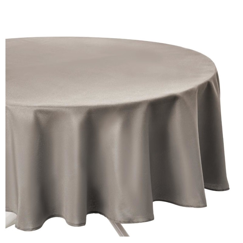 Nappe ronde anti tache 180 cm Couleurs lin