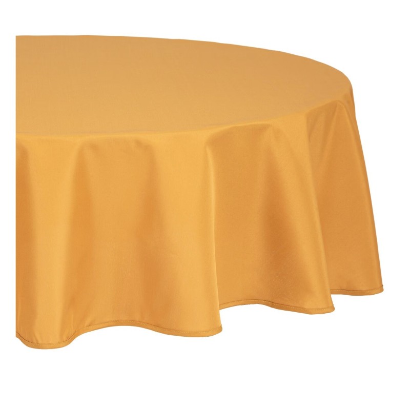 Nappe ronde anti tache 180 cm Couleurs ocre