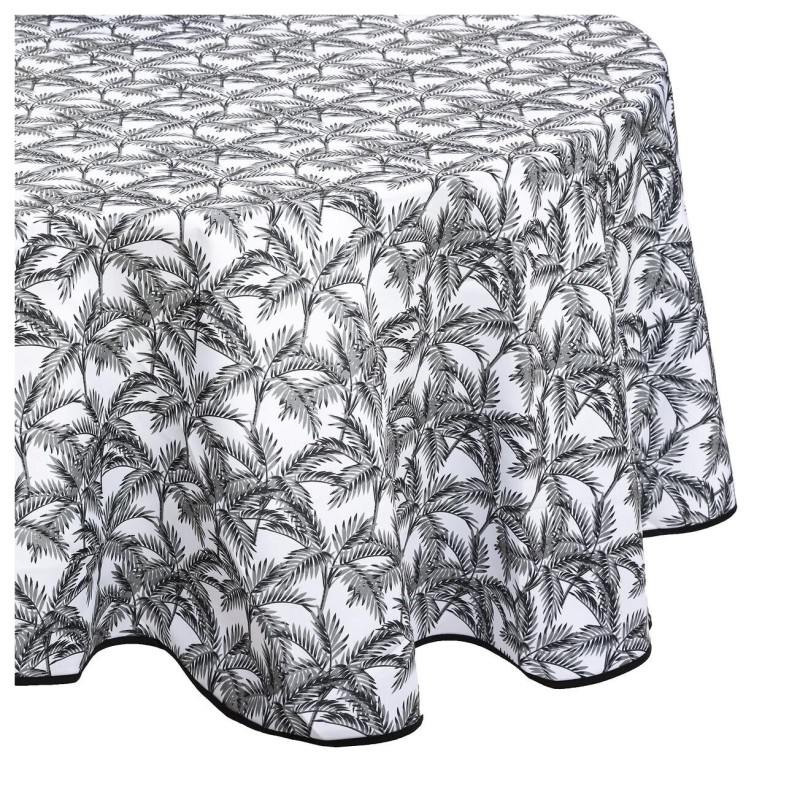 Nappe ronde anti tache Palmiers