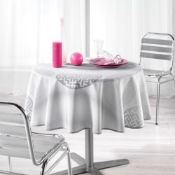 Nappe ronde polyester Kosmo Gris 180 cm