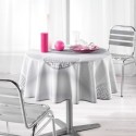 Nappe ronde polyester Kosmo Gris 180 cm