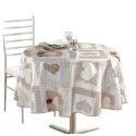 Nappe ronde en polyester cosy coeur