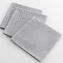 3 Serviettes de table Jacquard Damasse Serpentile Gris 40 x 40 cm