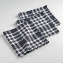 3 Serviettes de table tisse traditio noir 45 x 45 cm