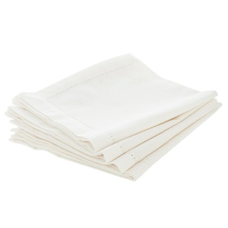 4 Serviettes de table blanc
